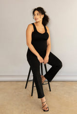 Umstands-Straight-Jeans – Schwarz