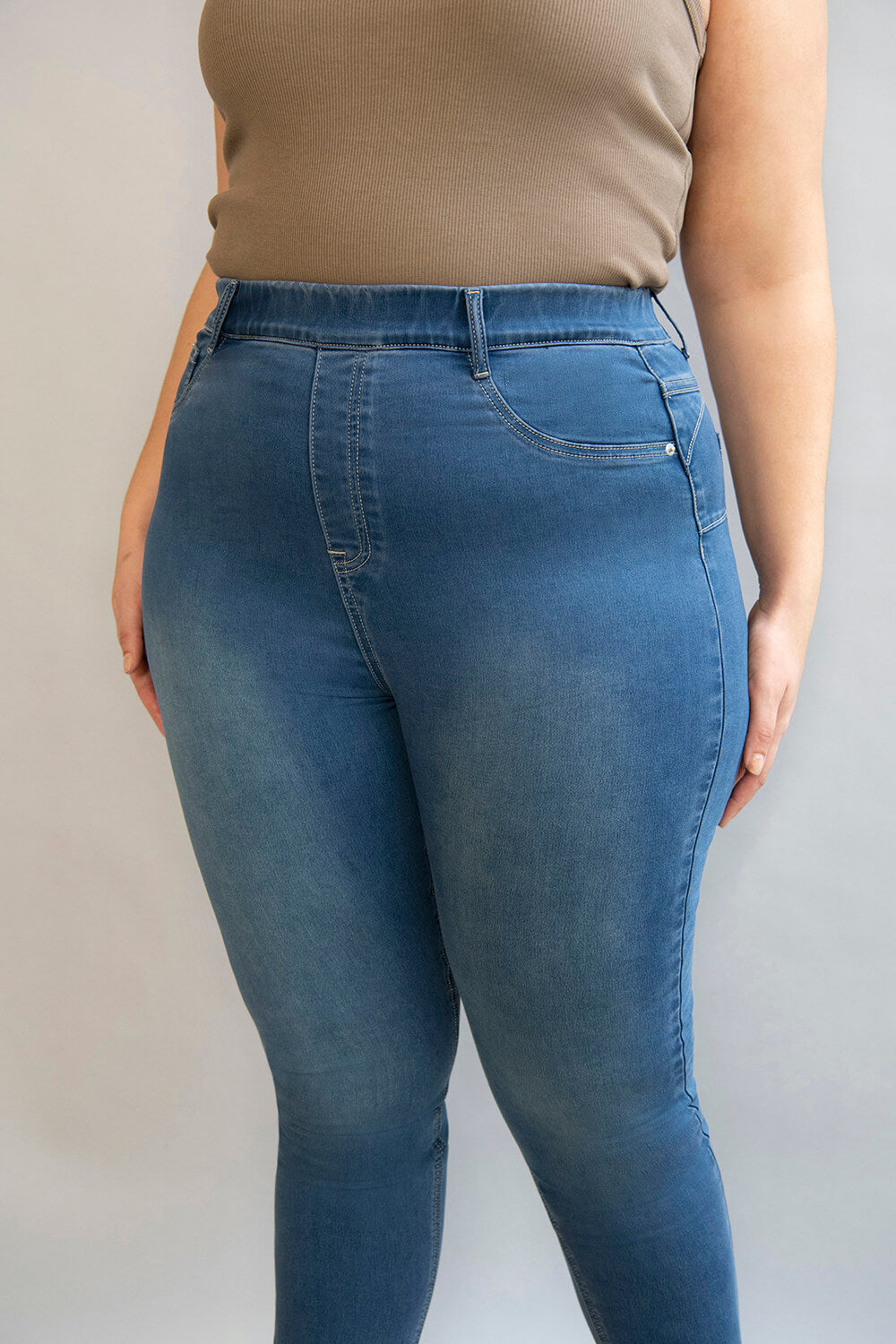 Ultimate 7/8 Jeggings Kurve - Mittelblau