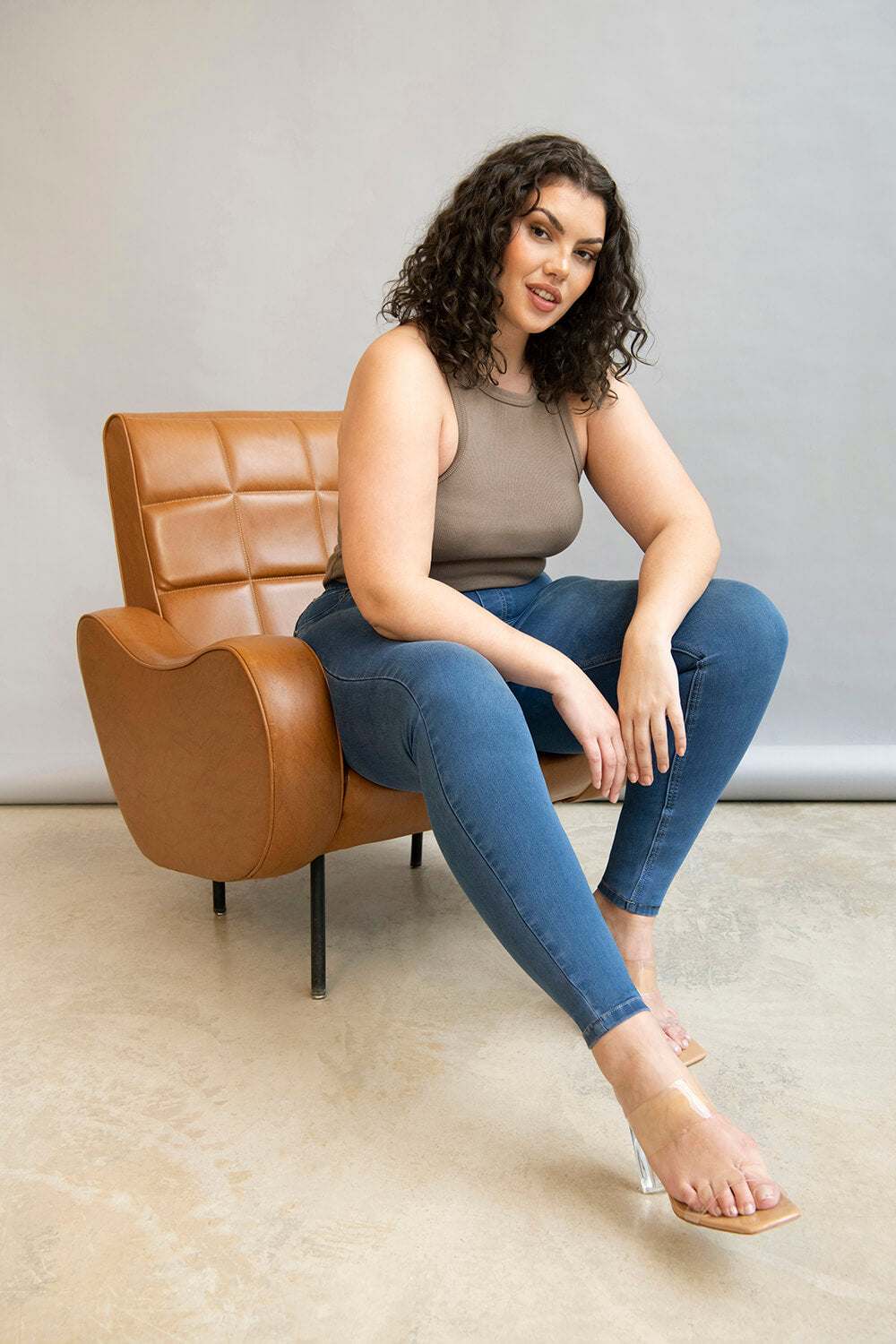 Ultimate 7/8 Jeggings Kurve - Mittelblau