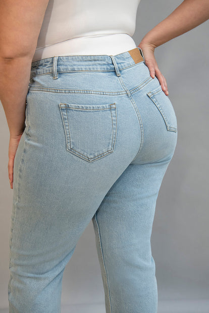 Straight-Fit Jeans Curvy - Light Bleach