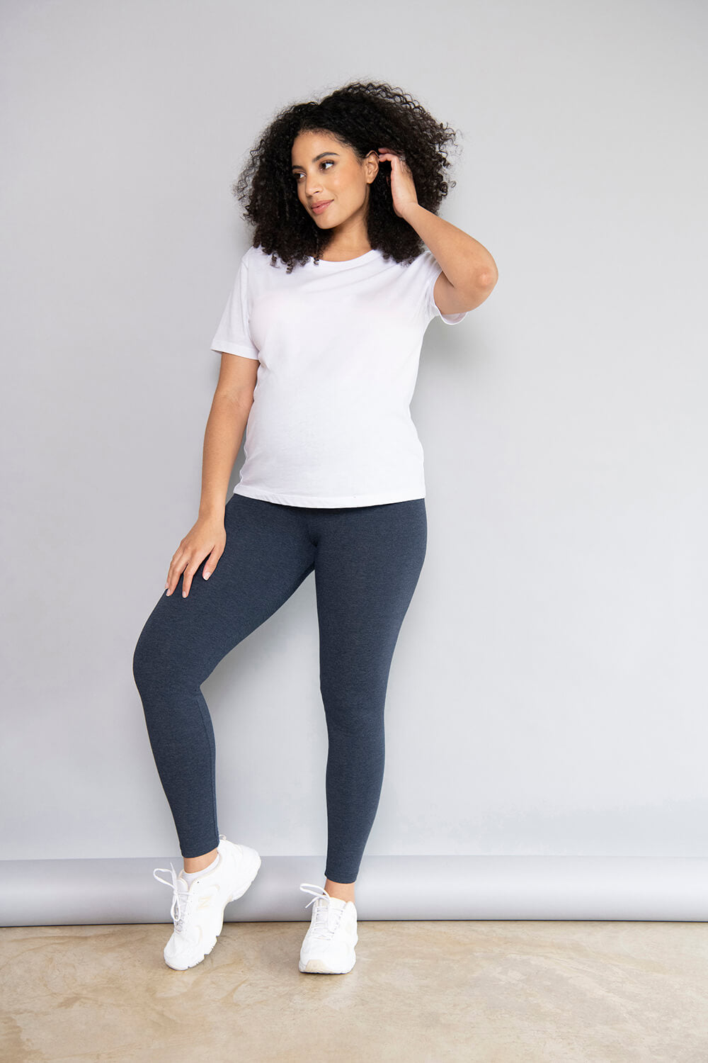 Alltägliche Umstandsleggings - Infinity-Blau