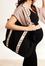 Lovall Recycled Tote Bag – Schwarz/Naturweiß
