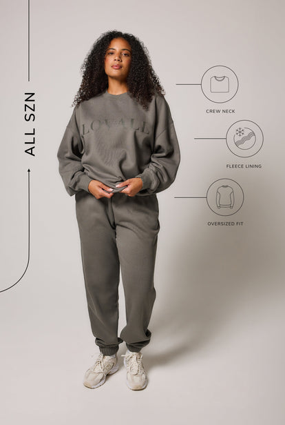 ALL SZN Übergröße Bio-Sweatshirt Curvy Style 4 - Slate Green