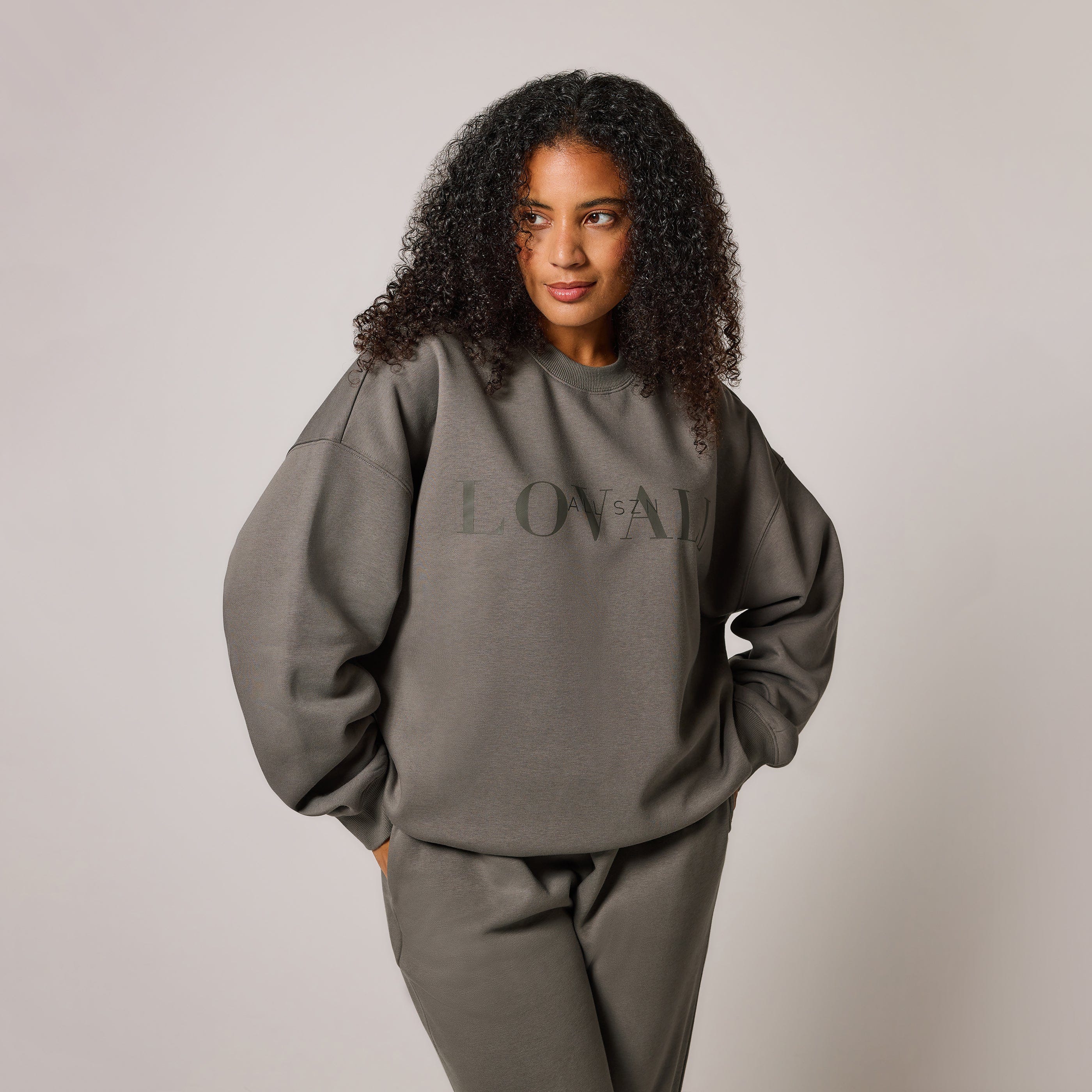 ALL SZN Übergröße Bio-Sweatshirt Style 4 - Schiefergrün