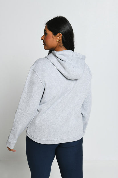 Everyday Pullover Hoodie Curvy - Light Grey Marl