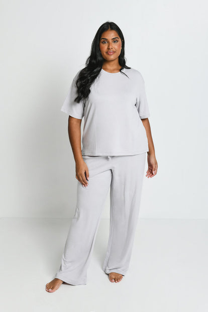 Soft Touch Lounge Set Mit Weitem Bein - Grey