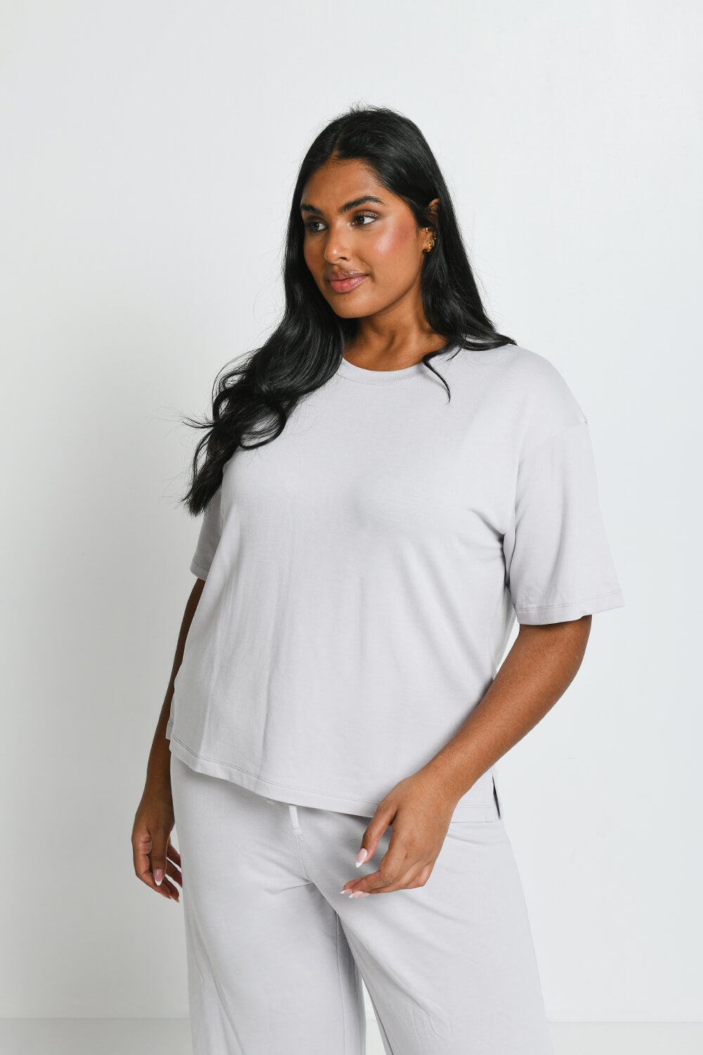 Soft Touch Lounge Set Mit Weitem Bein Curvy - Grey