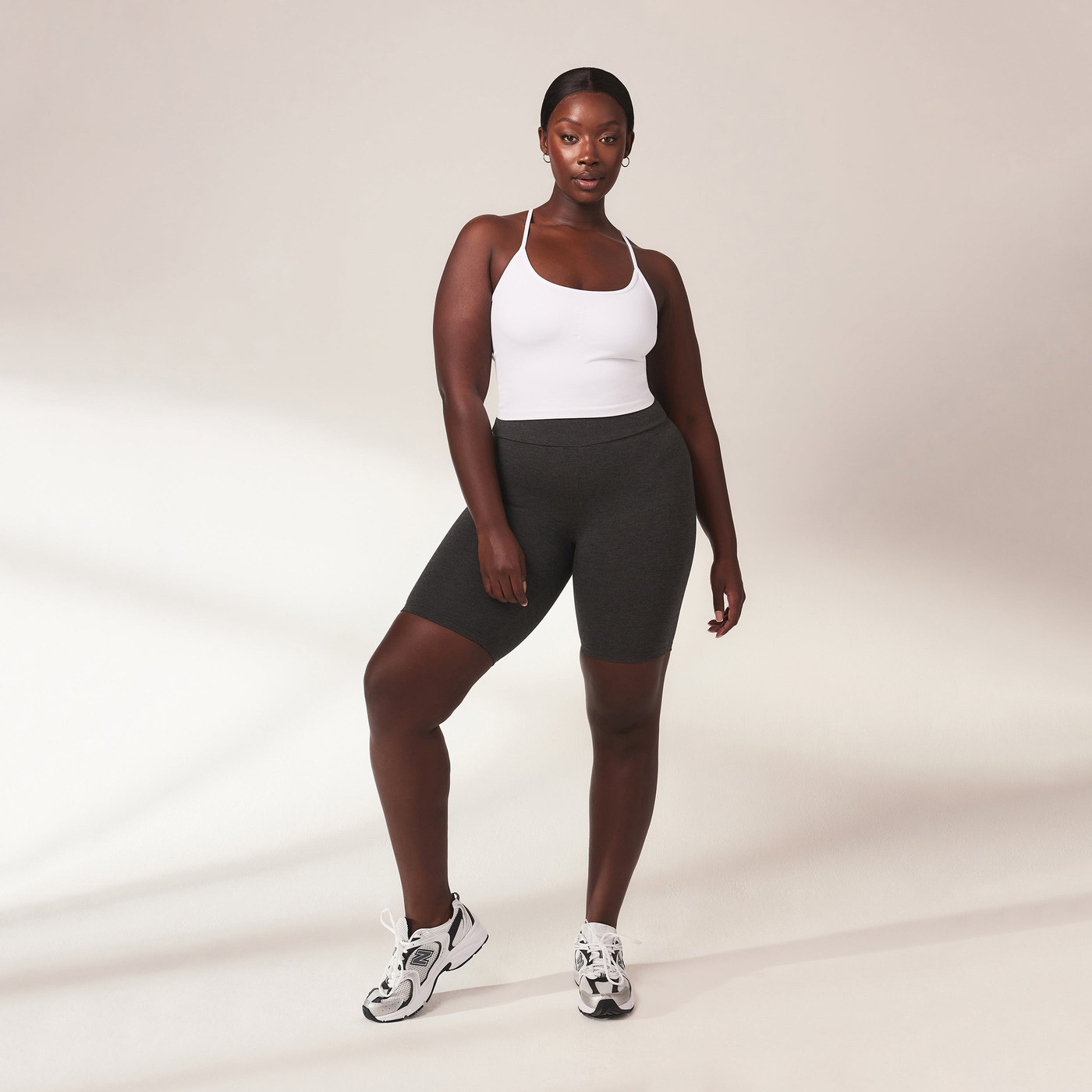 Everyday Radlerhose Lightweight Curvy - Dark Grey Marl