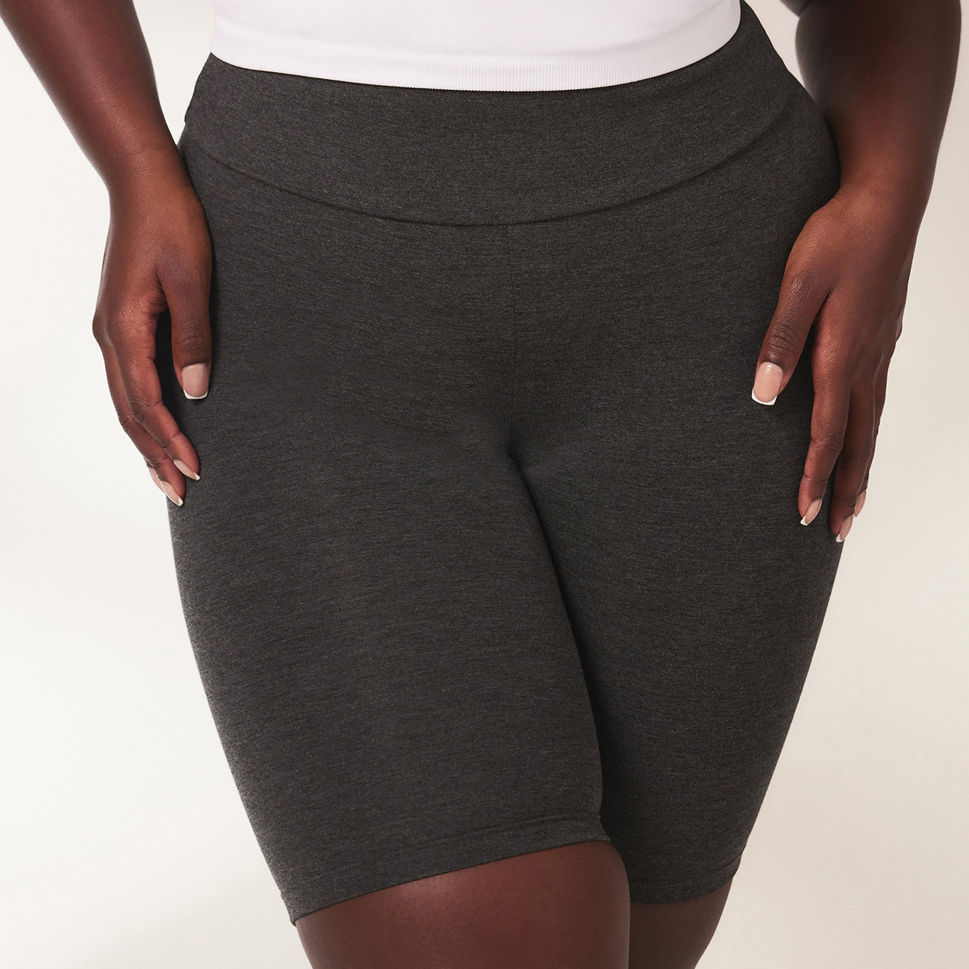Everyday Radlerhose Lightweight Curvy - Dark Grey Marl