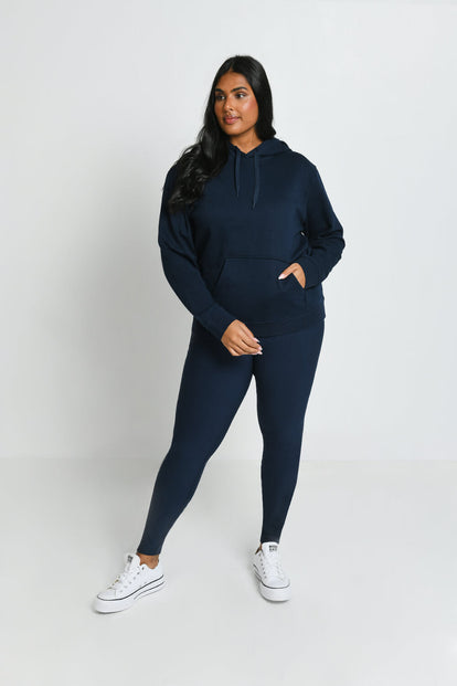 Everyday Pullover Hoodie Curvy - Navy Blue