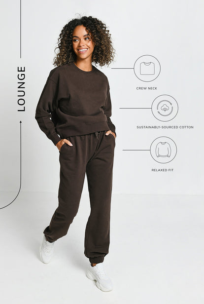 Alltägliche Sweatshirt Komfort- Espresso-Braune