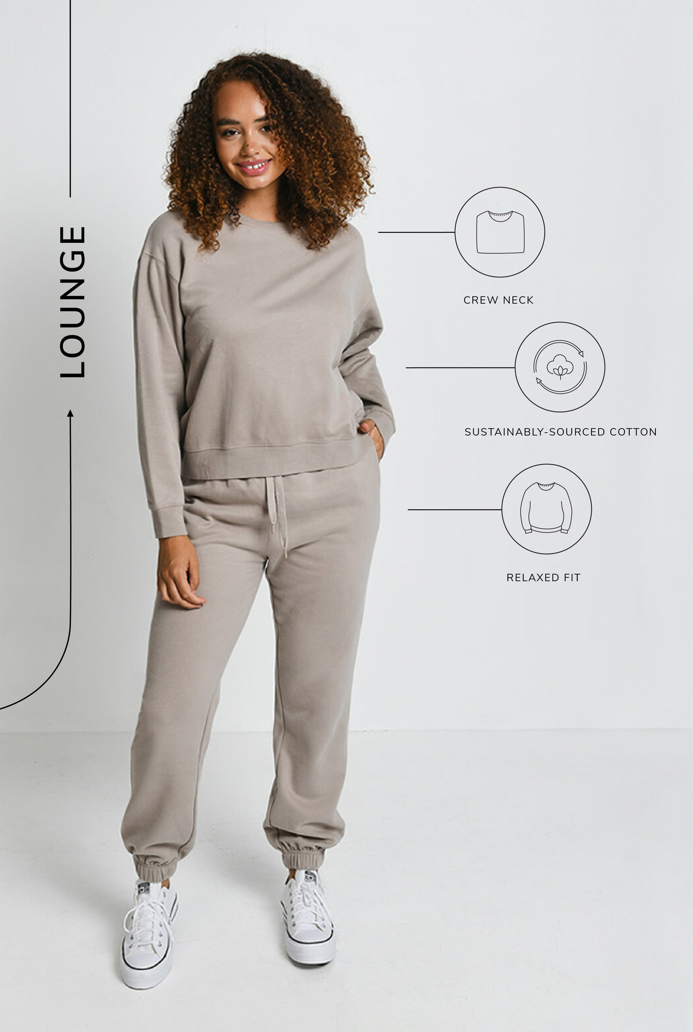 Alltägliche Sweatshirt Komfort - Oatmeal-Beige