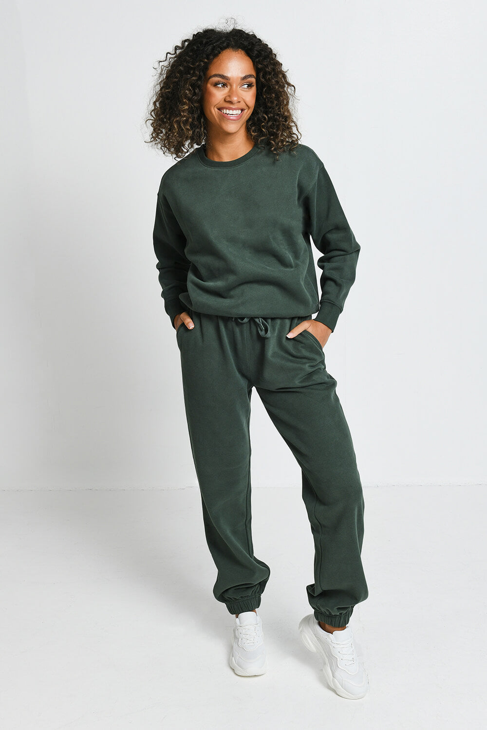 Alltägliche Sweatshirt Komfort - Tannengrüner
