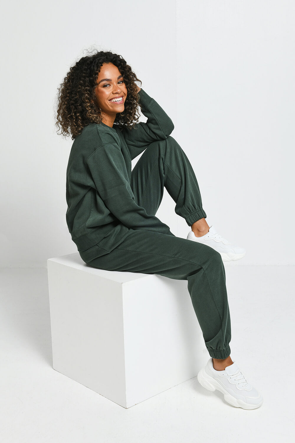 Alltägliche Sweatshirt Komfort - Tannengrüner
