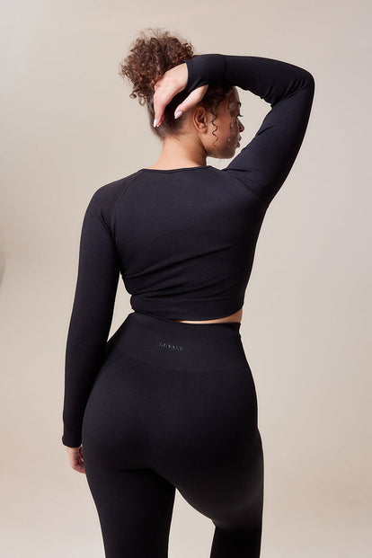 Sculpt Seamless Long Sleeve Top - Black