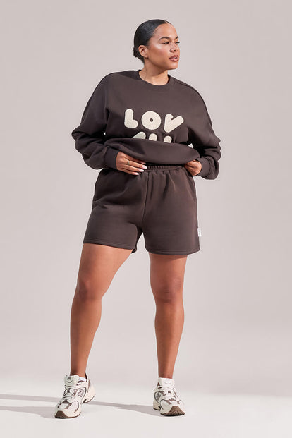 Curve ALL SZN Organic Sweat Shorts - Black Coffee
