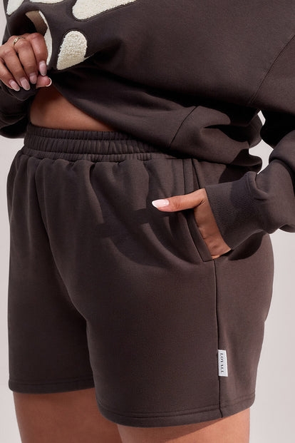 Curve ALL SZN Organic Sweat Shorts - Black Coffee