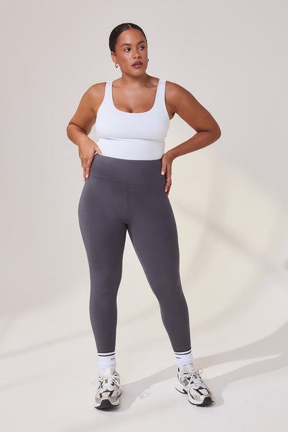 Curve Lightweight Everyday High Waisted Leggings - Odyssey Grey