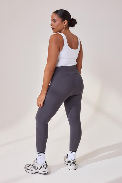 Curve Lightweight Everyday High Waisted Leggings - Odyssey Grey