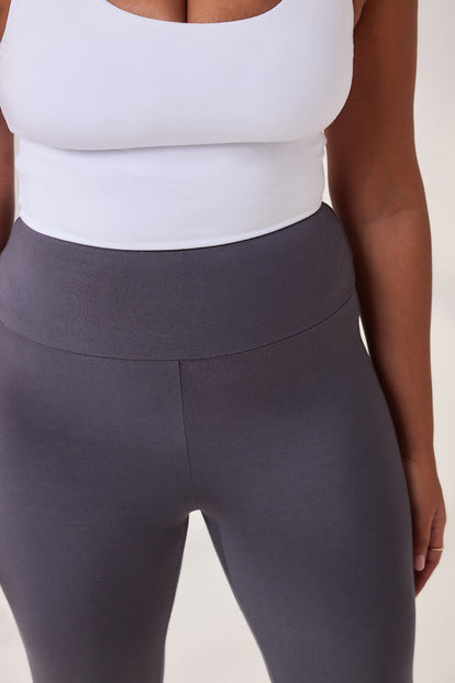 Curve Lightweight Everyday High Waisted Leggings - Odyssey Grey