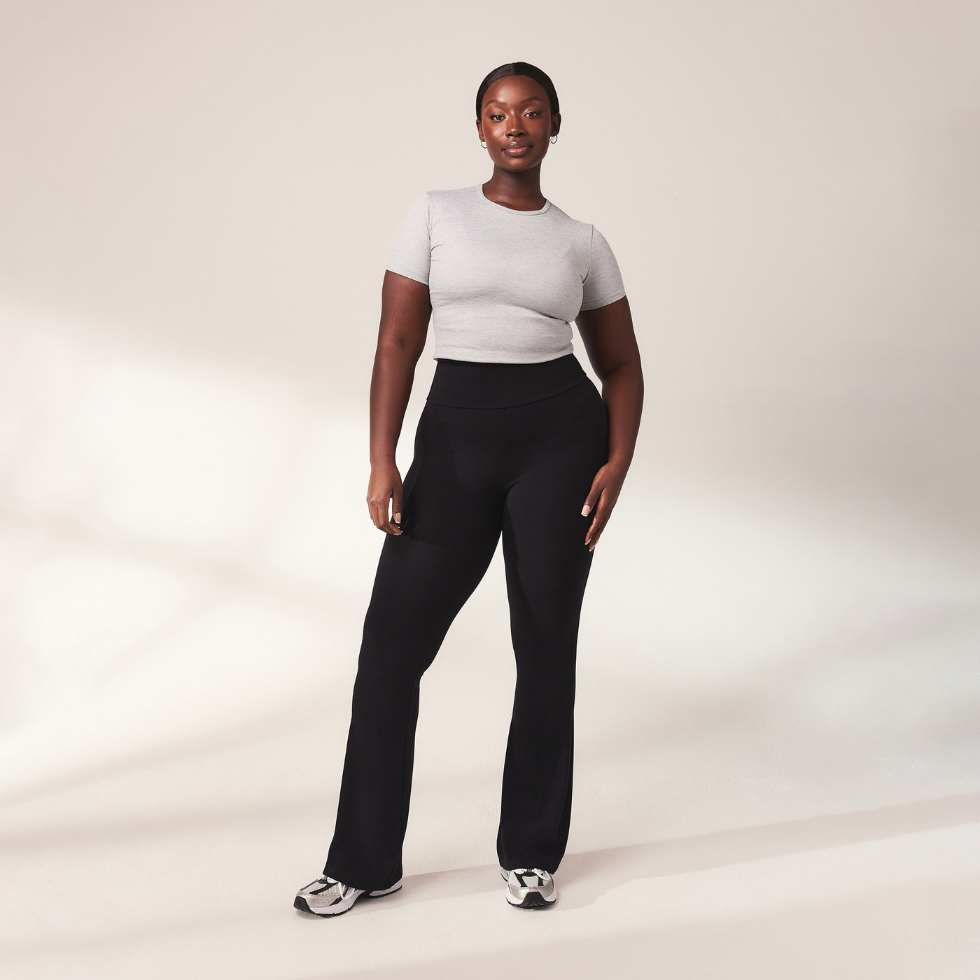 Schlaghose Leggings Lightweight Curvy - Black