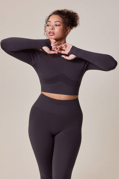 Curve Sculpt Seamless Long Sleeve Top - Shadow