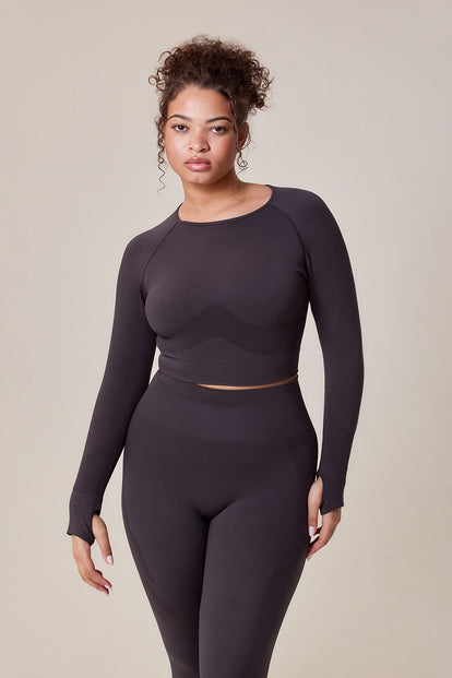 Sculpt Seamless Long Sleeve Top - Shadow