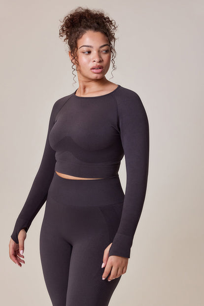 Curve Sculpt Seamless Long Sleeve Top - Shadow