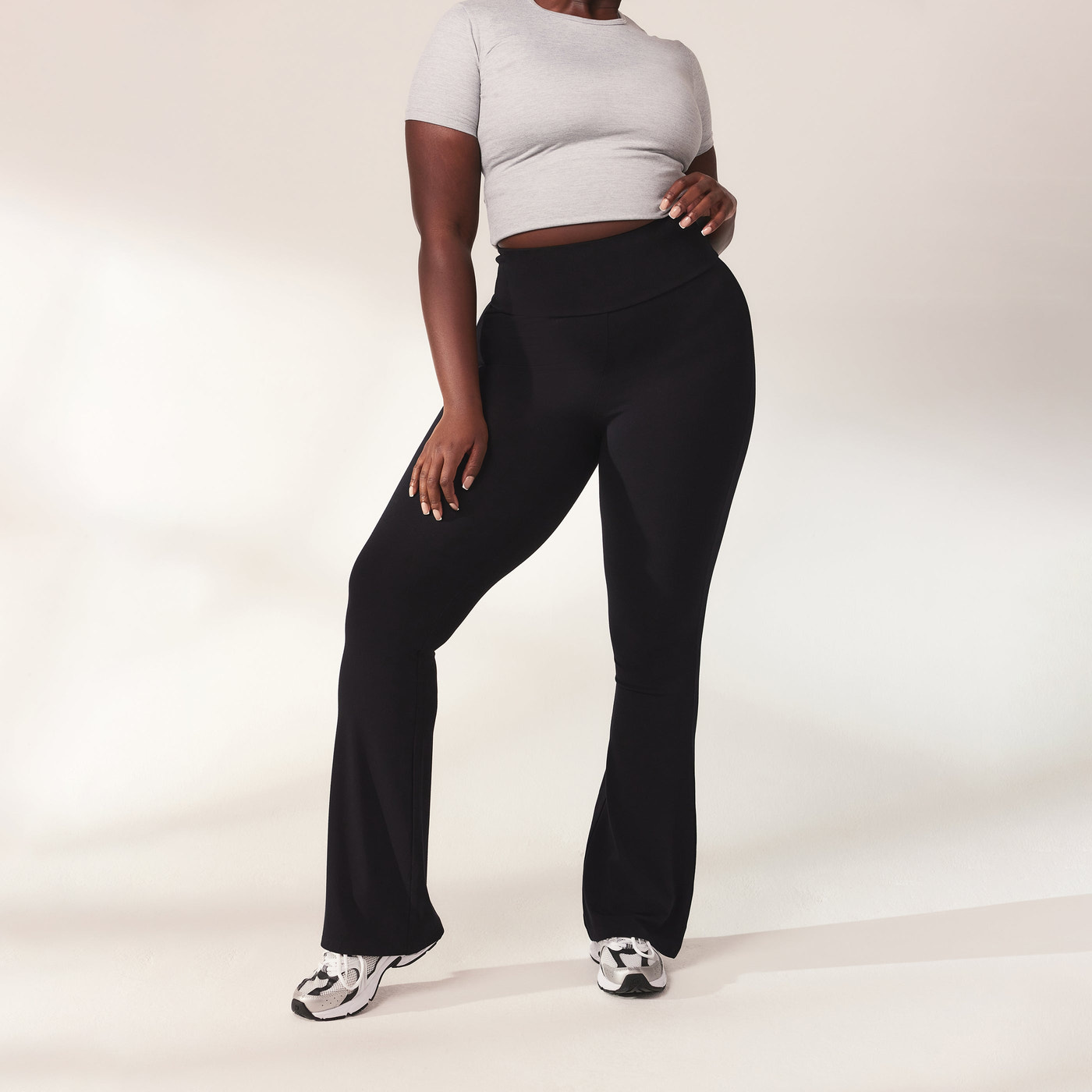 Schlaghose Leggings Lightweight Curvy - Black