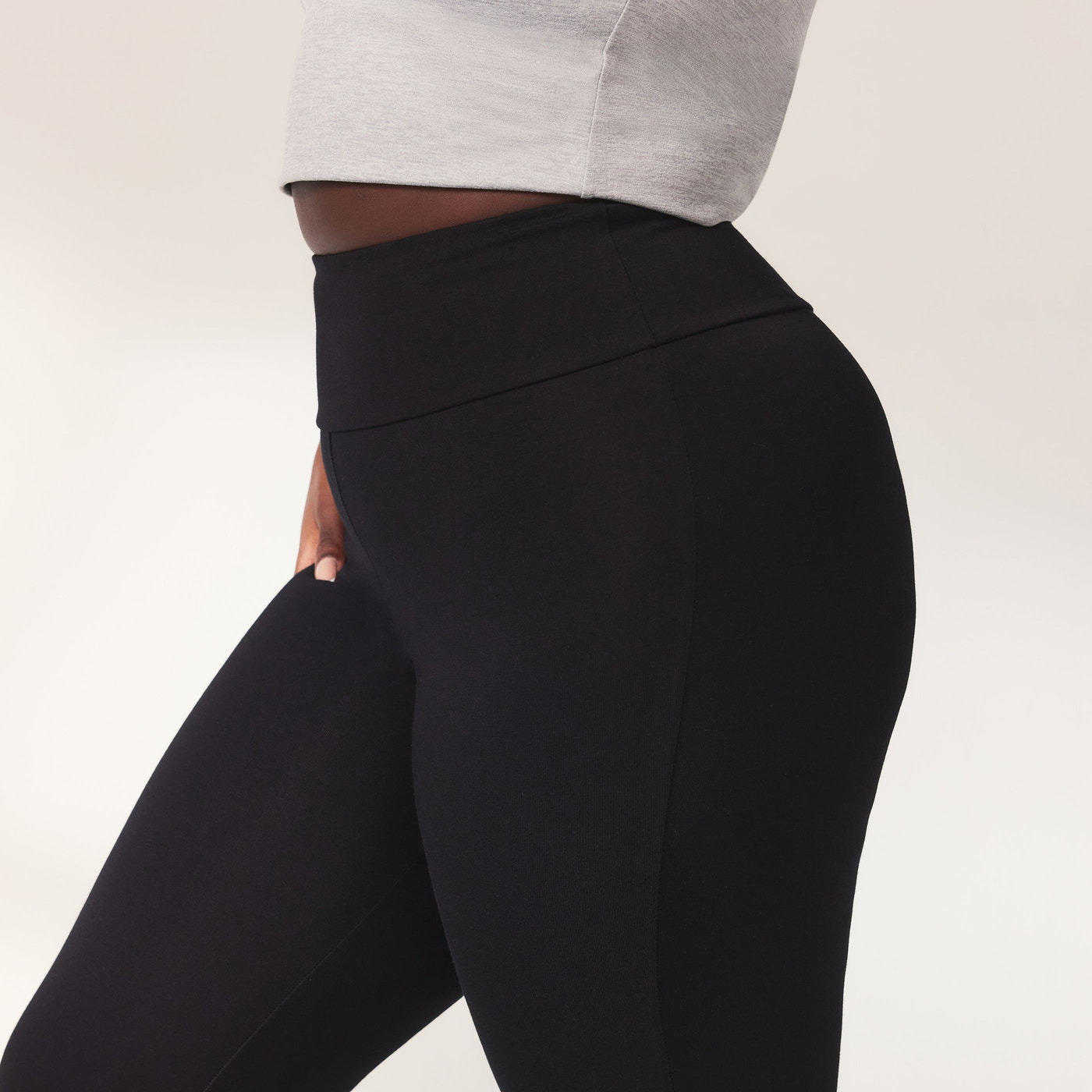 Schlaghose Leggings Lightweight Curvy - Black