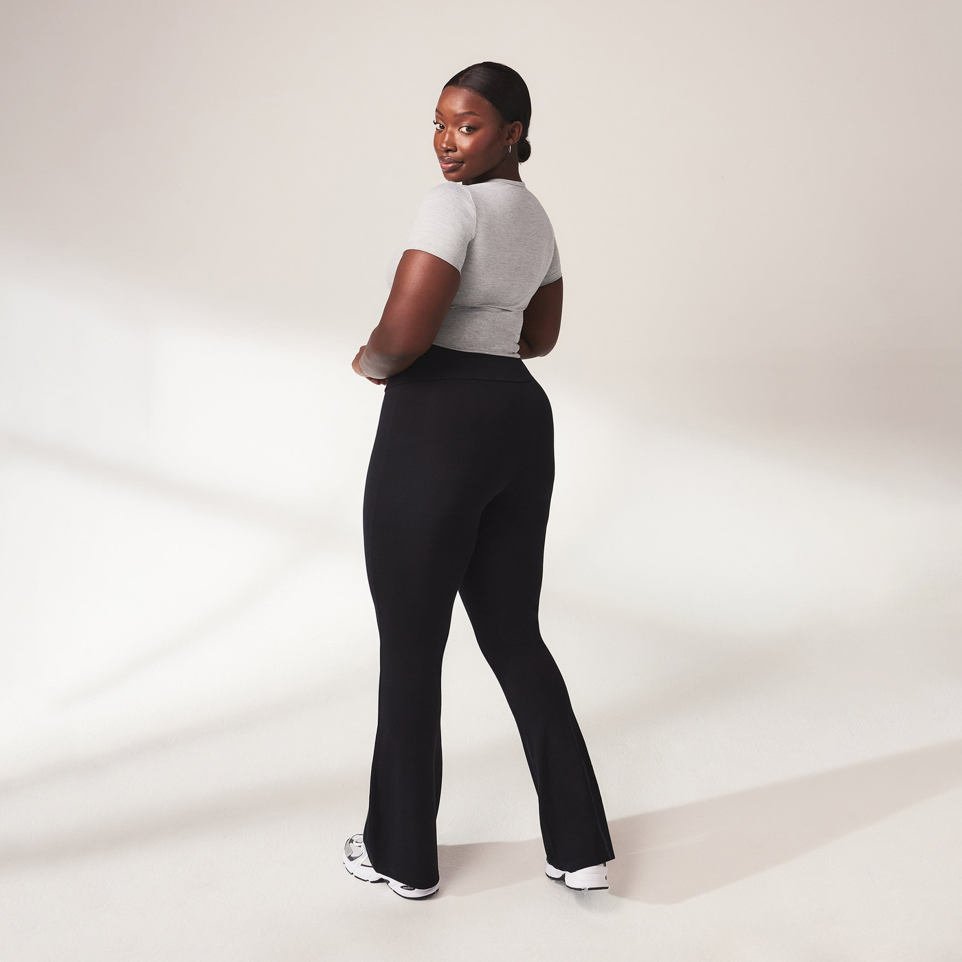 Schlaghose Leggings Lightweight Curvy - Black
