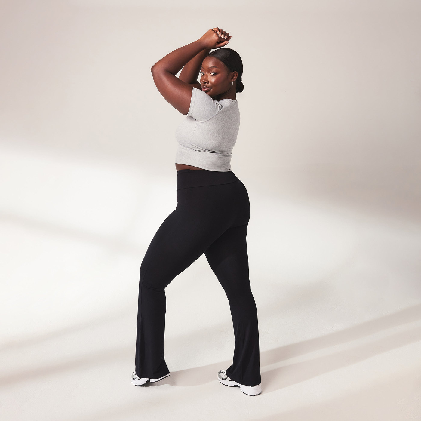 Schlaghose Leggings Lightweight Curvy - Black