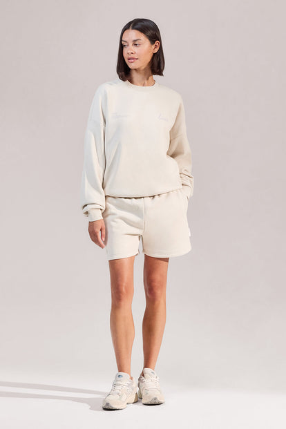 ALL SZN Organic Oversized Graphic Sweatshirt Euphoric - Ecru