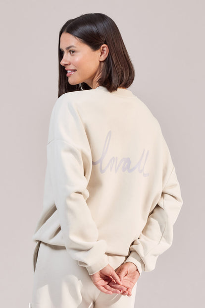 ALL SZN Organic Oversized Graphic Sweatshirt Euphoric - Ecru