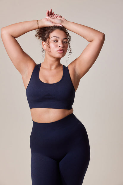 Curve Sculpt Seamless Sports Bra - Deep Navy