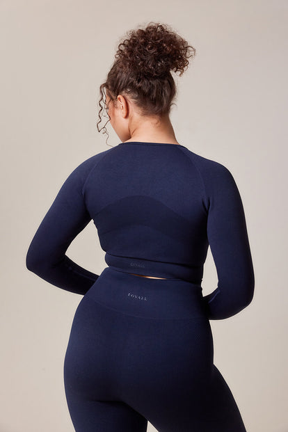 Curve Sculpt Seamless Long Sleeve Top - Deep Navy