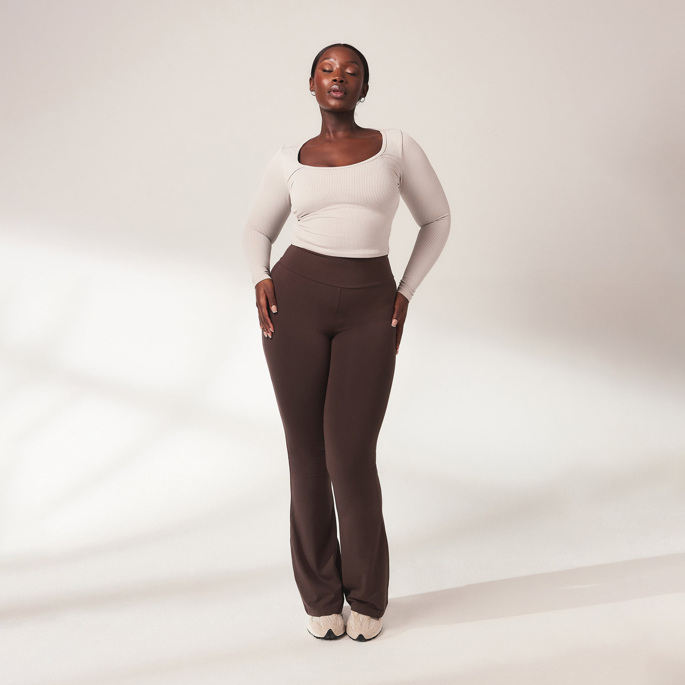 Schlaghose Leggings Lightweight Curvy - Espresso Brown
