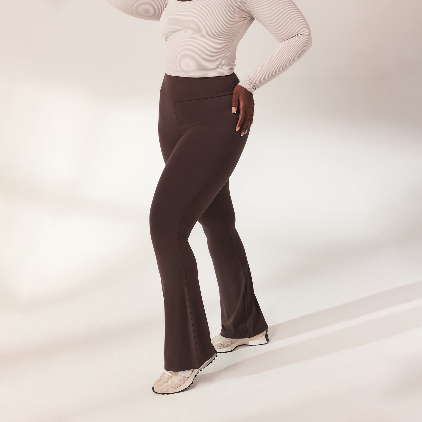 Schlaghose Leggings Lightweight Curvy - Espresso Brown