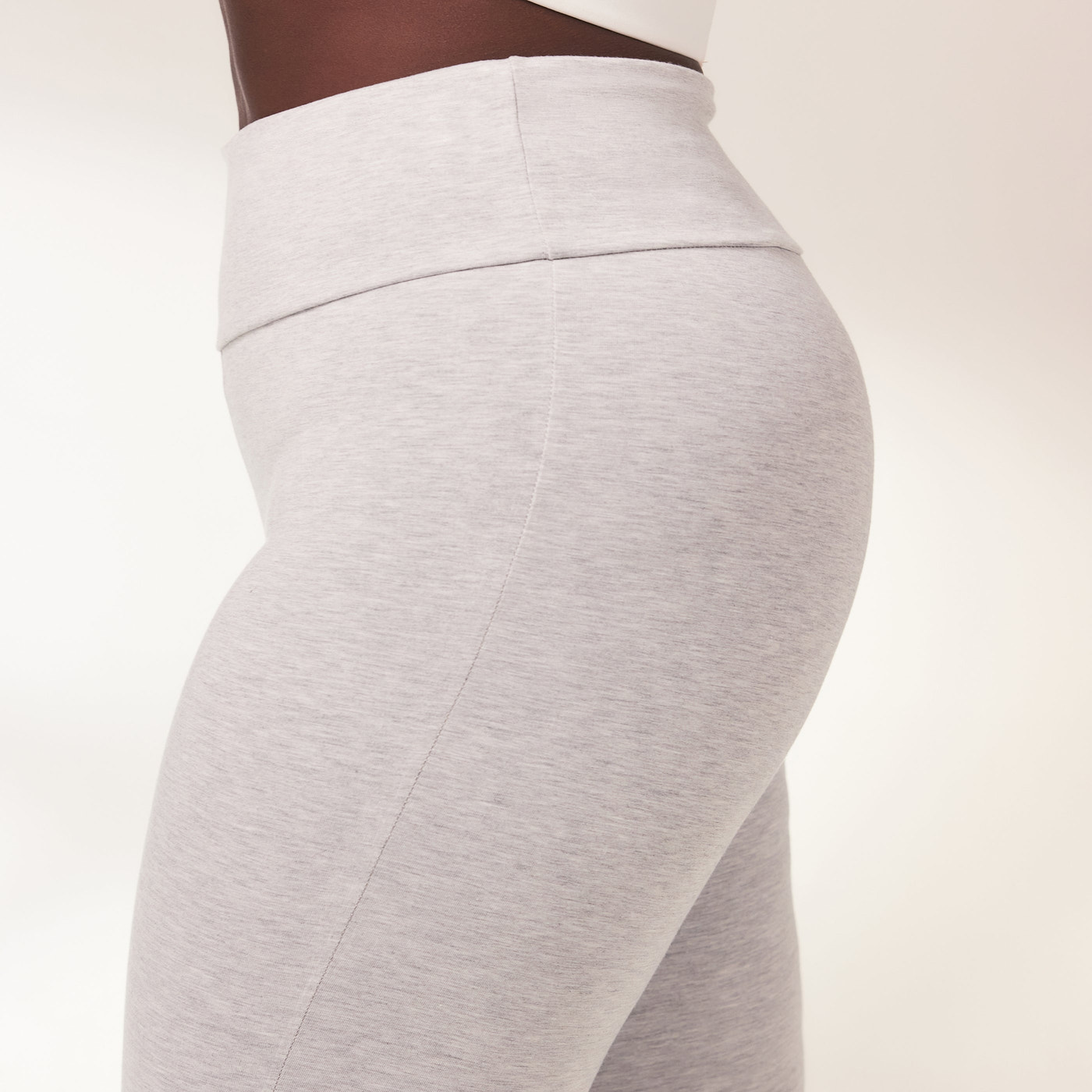 Schlaghose Leggings Lightweight Curvy - Light Grey Marl