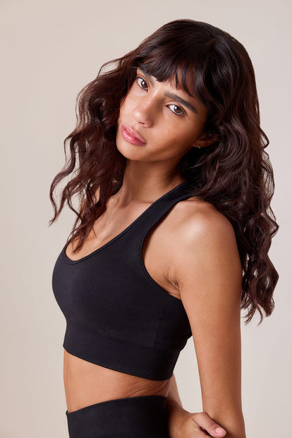 Sculpt Seamless Sports Bra - Black