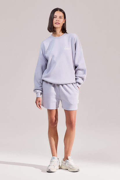 ALL SZN Organic Oversized Graphic Sweatshirt Euphoric - Lilac Mist