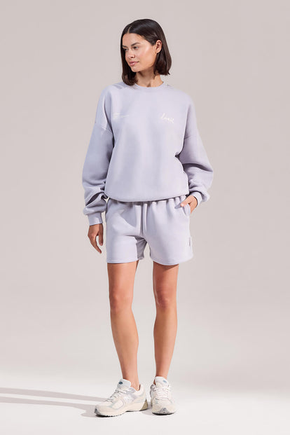 ALL SZN Organic Oversized Graphic Sweatshirt Euphoric - Lilac Mist