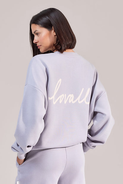 ALL SZN Organic Oversized Graphic Sweatshirt Euphoric - Lilac Mist