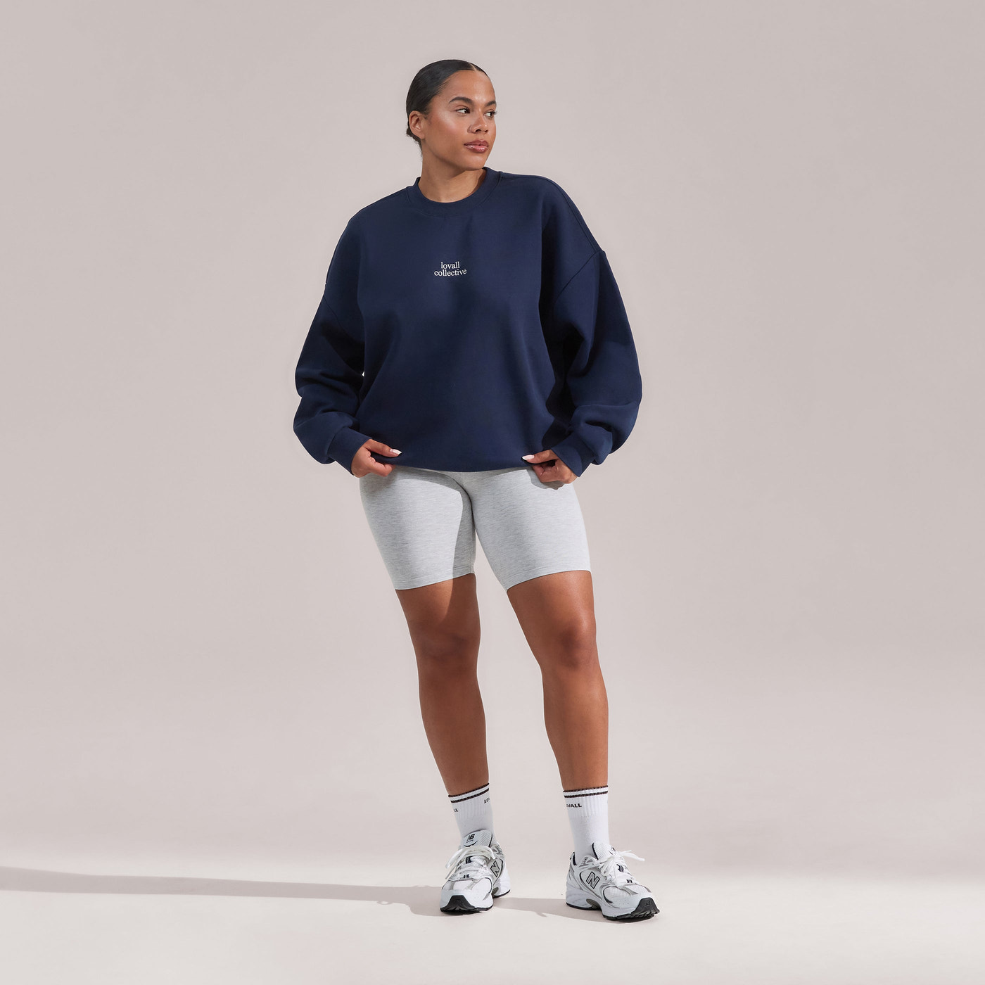 Everyday Radlerhose Lightweight Curvy - Light Grey Marl