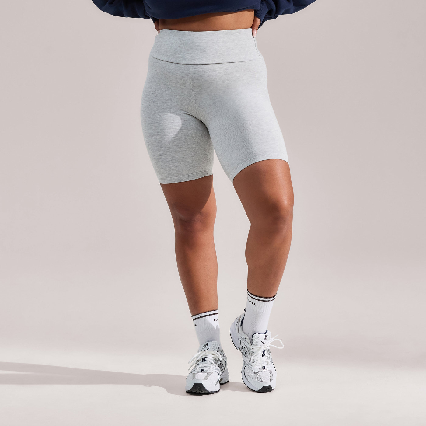 Everyday Radlerhose Lightweight Curvy - Light Grey Marl
