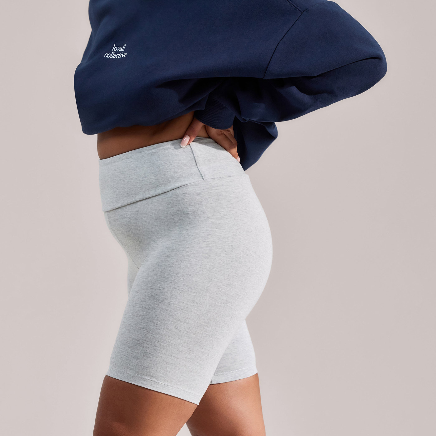 Everyday Radlerhose Lightweight Curvy - Light Grey Marl