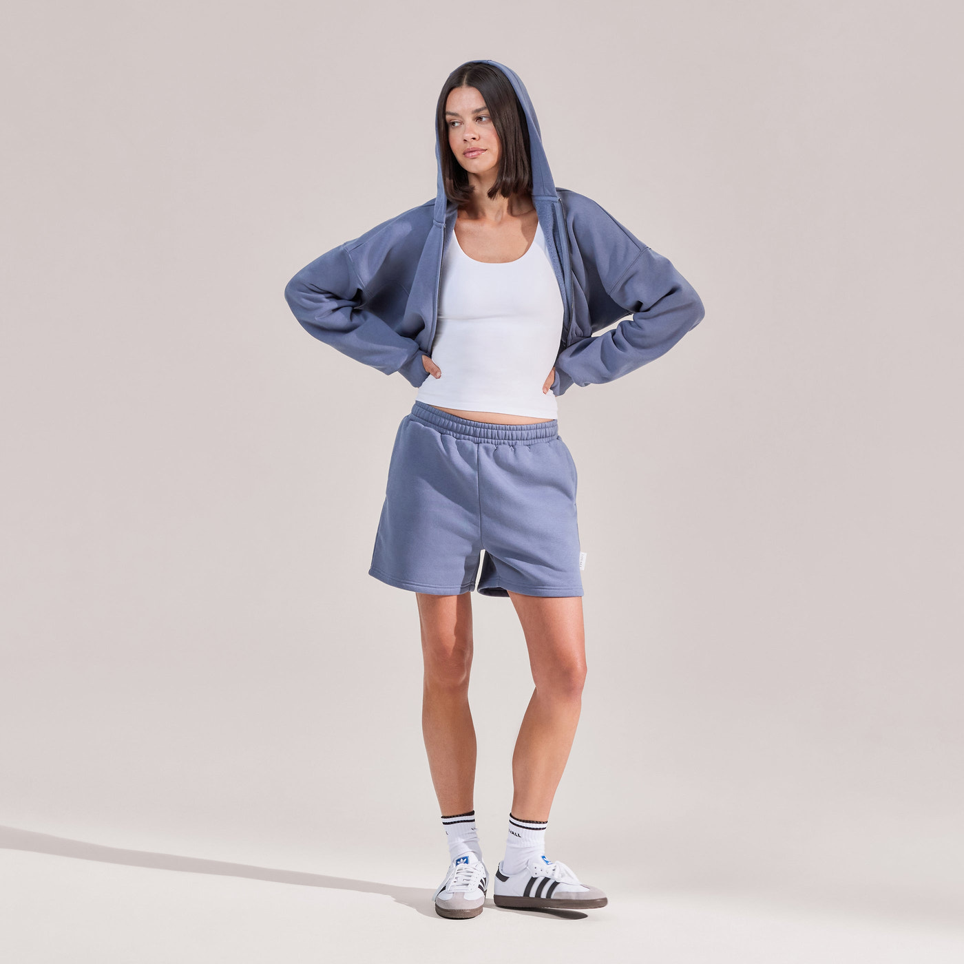 ALL SZN Organic Sweat Shorts - Ice Blue