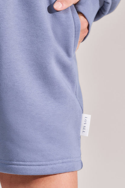 ALL SZN Organic Sweat Shorts - Ice Blue