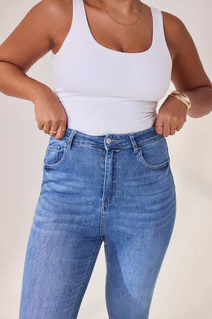 Lift & Shape Jeans Curvy - Mid Blue