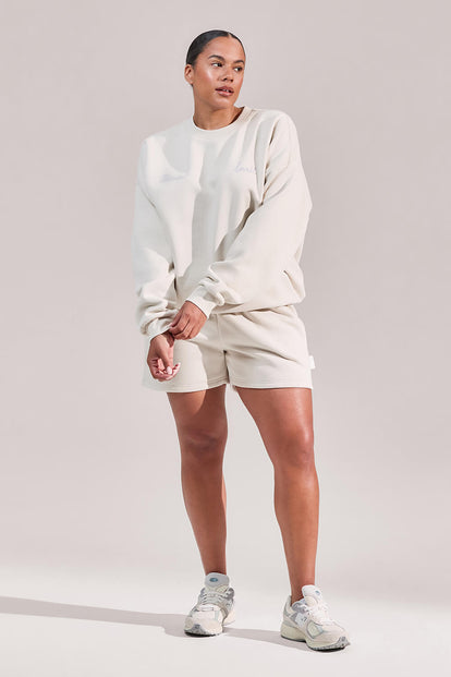 Curve ALL SZN Organic Oversized Graphic Sweatshirt Euphoric - Ecru